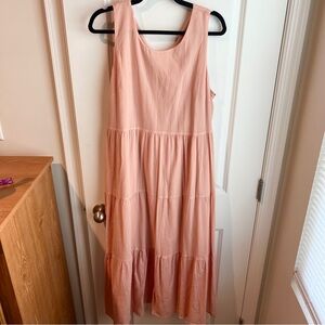 A New Day Blush Pink Coral Sleeveless Dress